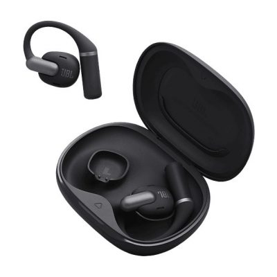 Auriculares conducción de aire - JBL Sense Pro, 38h Autonomía, Open-ear, Gancho Ajustable, 4 Micrófonos, Negro