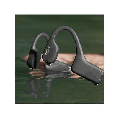 Auriculares conducción ósea  - OpenSwim SHOKZ, Control remoto, Bluetooth, Negro