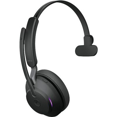 Auriculares de oficina  - Evolve2 65, MS Mono JABRA, Circumaurales, Bluetooth, Negro