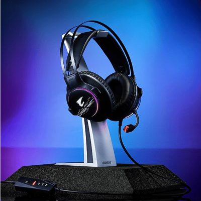 Auriculares gaming  - AORUS H1 GIGABYTE, Circumaurales, Negro