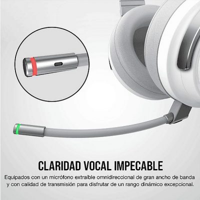 Auriculares Gaming  - CA-9011186-EU CORSAIR, Circumaurales, Blanco