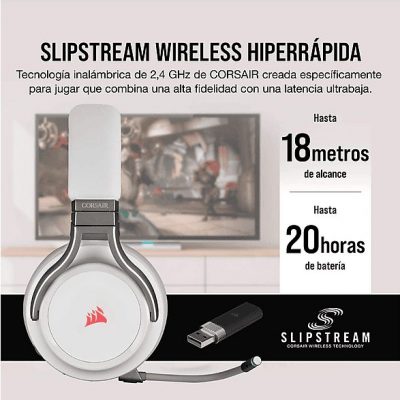 Auriculares Gaming  - CA-9011186-EU CORSAIR, Circumaurales, Blanco