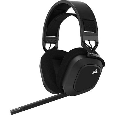 Auriculares gaming - Corsair HS80 Max Wireless, De diadema, Bluetooth, Hasta 24 horas, Steel Gray