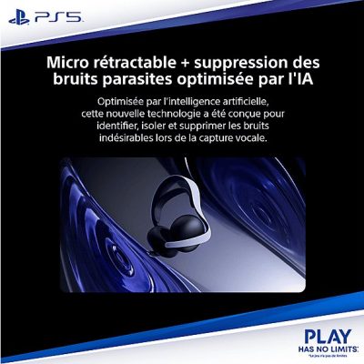 Auriculares gaming  - Pulse Elite SONY, Circumaurales, Bluetooth, Blanco