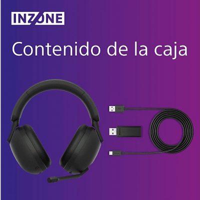 Auriculares gaming - Sony INZONE H9, Noise Cancelling, Inalámbricos, Bluetooth, Sonido espacial 360, 32h, Micrófono, PC / PlayStation 5 (PS5), Negro