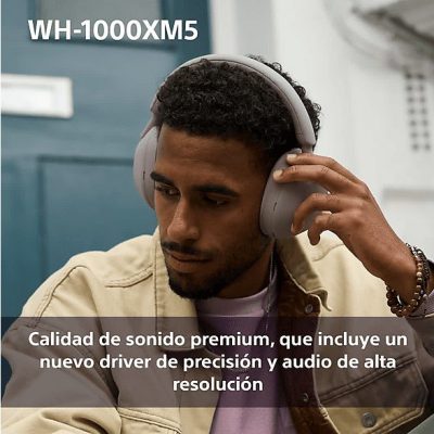 Auriculares inalámbricos - Sony WH-1000XM5P, Cancelación ruido (Noise Cancelling), 30h, Hi-Res, Carga Rápida, Con Asistente, Bluetooth, Diadema, Rosa