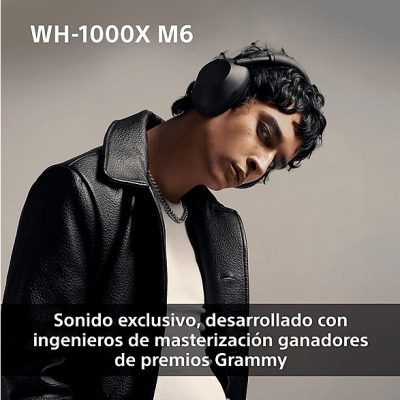Auriculares inalámbricos - Sony WH-1000XM6, Cancelación ruido, 30h Autonomía, Hi-Res, Carga Rápida, Cómodo, Plegable, iOS/Android, Azul