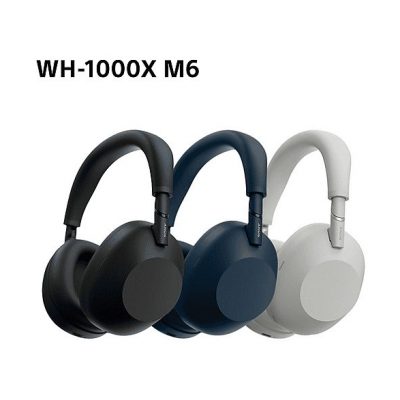 Auriculares inalámbricos - Sony WH-1000XM6, Cancelación ruido, 30h Autonomía, Hi-Res, Carga Rápida, Cómodo, Plegable, iOS/Android, Plata