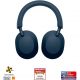 Auriculares inalámbricos - Sony WH1000XM5L, Cancelación ruido (Noise Cancelling), 30h, Hi-Res, Carga Rápida, Con Asistente, Bluetooth, Diadema, Azul