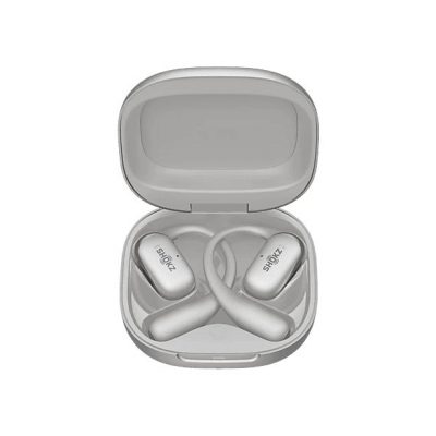 Auriculares True Wireless - Shokz OpenFit 2+, 48h Autonomía, Open-Ear, Resistencia agua IP55, Micrófono con cancelación de ruido, Dolby Audio, Gris