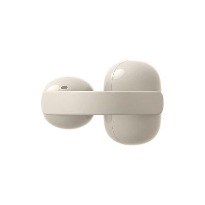 Auriculares True Wireless - Sony LinkBuds Clip, Estilo abierto, 3 modos de escucha, IPX4, Llamadas nítidas, 37 horas, IA, Táctil, iOS/Android, Beige