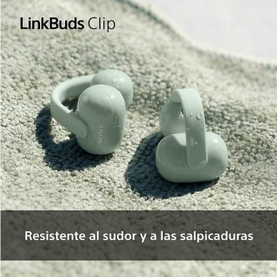 Auriculares True Wireless - Sony LinkBuds Clip, Estilo abierto, 3 modos de escucha, IPX4, Llamadas nítidas, 37 horas, IA, Táctil, iOS/Android, Negro