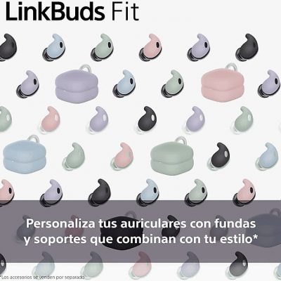 Auriculares True Wireless - Sony LinkBuds Fit, Cancelación de ruido (Noise Cancelling), Bluetooth, HiRes, 21 horas, iOS y Android, Google, IPX4,Morado