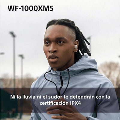 Auriculares True Wireless - Sony WF1000XM5B, Cancelación de ruido (Noise Cancelling), Hi-Res, Google assistant, Alexa, Siri, 24 horas, IPX4, Negro