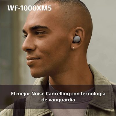 Auriculares True Wireless - Sony WF1000XM5S, Cancelación de ruido (Noise Cancelling), Hi-Res, Google assistant, Alexa, Siri, 24 horas, IPX4, Plata