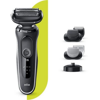 Barbero - BRAUN 50-W4650cs, 50 Min., carga rápida, lavable, afeitado en seco, afeitado en húmedo, Blanco