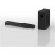 Barra de sonido con subwoofer - PANASONIC BeautyShine, Bluetooth, Subwoofer Inalámbrico, 320 W, Negro