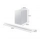 Barra de sonido con subwoofer - SAMSUNG HW-S701D/ZF, Bluetooth, Subwoofer Inalámbrico, 5 W, Google Assistant, Blanco