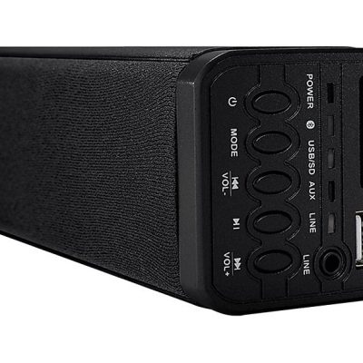 Barra de sonido con subwoofer - THOMSON SB250BT, Bluetooth, Subwoofer Con cable, 200 W, Negro
