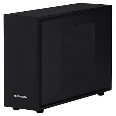 Barra de sonido con subwoofer - THOMSON SB250BT, Bluetooth, Subwoofer Con cable, 200 W, Negro
