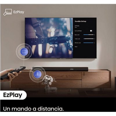 Barra de sonido - Hisense AX5100Q, Bluetooth, Subwoofer Inalámbrico, 580 W, Hi- Concerto, HDMI eARC, Dolby Atmos, Negro