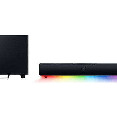 Barra de sonido - Razer Leviathan V2, Con Subwoofer,  Para PC, Bluetooth 5.2, Personalización RGB , 18 Zonas de iluminación, Negro