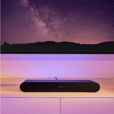 Barra de sonido - Sonos Ray, WiFi, AirPlay 2, Control táctil, Luces LED, Negro
