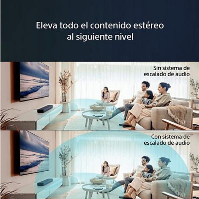 Barra de sonido - Sony HT-S2000, 3.1 Canales, Dolby Atmos, DTS:X, Bluetooth, Subwoofer integrado dual, 350 W, Sonido envolvente, HDMI, Negro