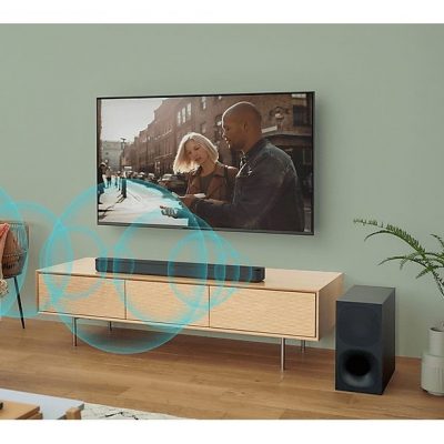 Barra de sonido - Sony HT-S400, Bluetooth, Subwoofer inalámbrico, 330 W, S-Force PRO Surround, Negro