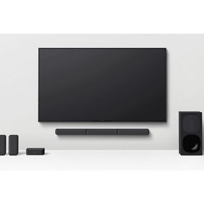 Barra de sonido - Sony HTS40R.CEL, Surround 5.1, Subwoofer, Altavoces traseros inalámbricos, HDMI, Bluetooth,  600 W, Negro