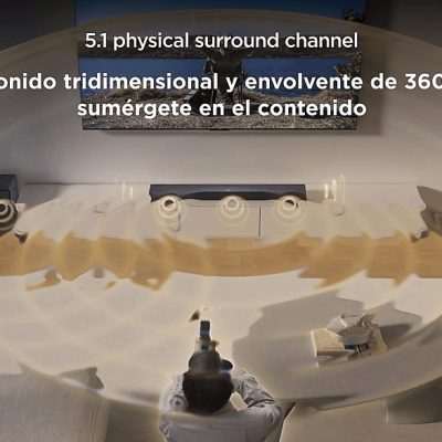 Barra de sonido - TCL Q65H, Bluetooth, Inalámbrico, 580W, Canal 5.1, Negro titantio