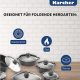 Batería de cocina - KARCHER 112914, 16 l, Aluminio, Negro
