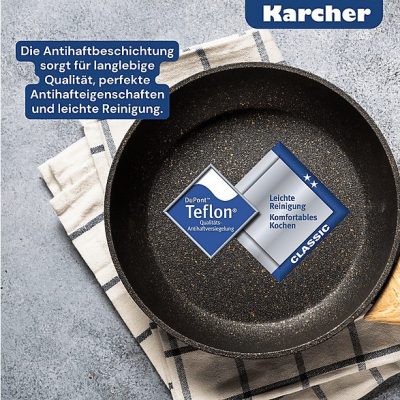 Batería de cocina - KARCHER 112914, 16 l, Aluminio, Negro