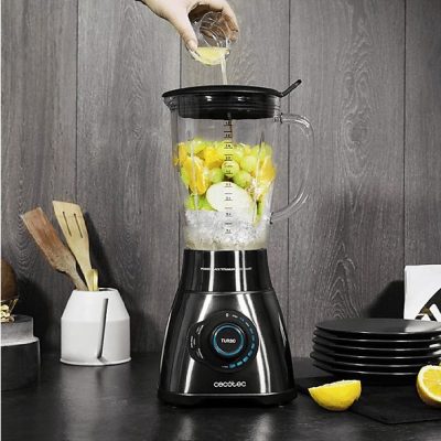 Batidora de vaso - CECOTEC Power Black Titanium 1800 Smart, 1800 W, 2.1 l, Multicolor
