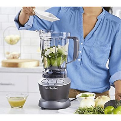 Batidora de vaso - NUTRIBULLET NBF-28400-1003GG, 1200 W, 1.89 l, Negro