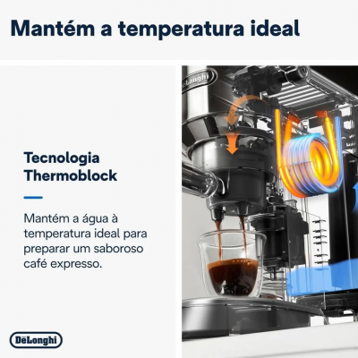 Cafetera DELONGHI Dedica Style EC685.M (15 bar - Gris)