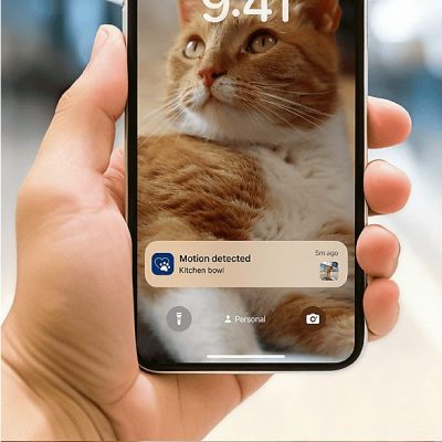 Comedero automático inteligente - Philips PAW5320/02, Detección Movimiento, Programación Comidas, Notificación Reposición, Cámara/Audio HD, Aplicación