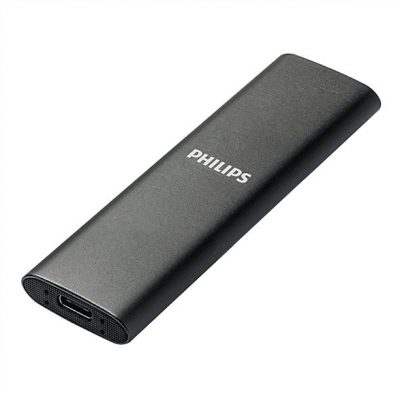 Disco duro externo 2 TB - PHILIPS FM02SS030P/00, SSD, Gris
