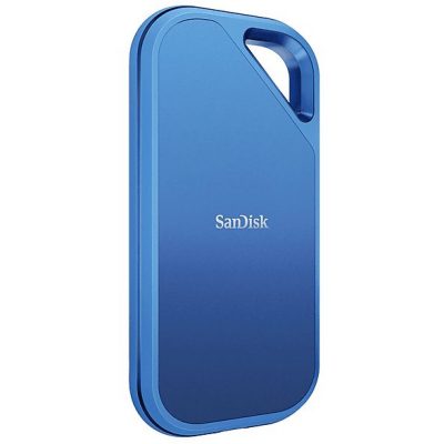 Disco duro SSD externo 1 TB - Sandisk Creator Pro Portable SSD, Hasta 2000/MBs de lectura, IP65, USB-C, Azul