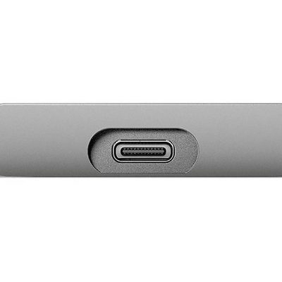 Disco duro SSD externo 1TB - LaCie V2, USB-C, 1.050 MB/s, Plata