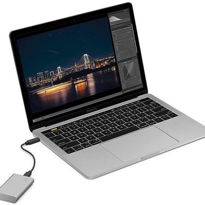 Disco duro SSD externo 1TB - LaCie V2, USB-C, 1.050 MB/s, Plata