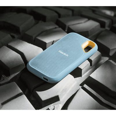 Disco duro SSD externo 1TB - SanDisk Extreme Portable SSD, 2.5", Hasta 1050 MB/s, NVMe, USB 3.2, IP65, Azul