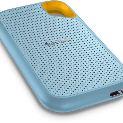 Disco duro SSD externo 2TB - SanDisk Extreme Portable SSD, 2.5", Hasta 1050 MB/s, NVMe, USB 3.2, IP65, Azul