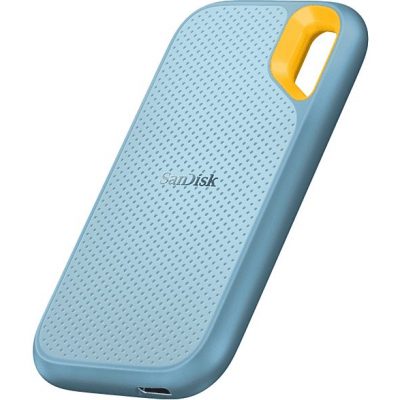 Disco duro SSD externo 2TB - SanDisk Extreme Portable SSD, 2.5", Hasta 1050 MB/s, NVMe, USB 3.2, IP65, Azul