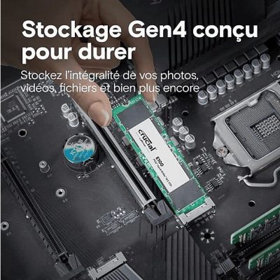 Disco duro SSD interno 1 TB - CRUCIAL E100, Interno, Negro