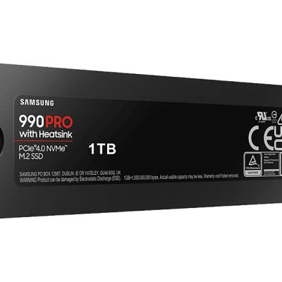 Disco duro SSD interno 1 TB - Samsung 990 PRO M.2, MZ-V9P1T0GW, PCI Express 4.0, 7450 MB/s, 6900 MB/s, Negro