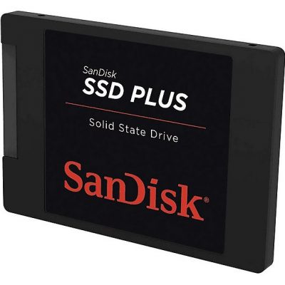 Disco duro SSD interno 1 TB - SANDISK SSD PLUS, 2.5", Hasta 545 MB/s lectura, 515 MB/s escritura, SATA, Negro