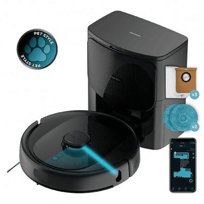 Robot aspirador - CECOTEC 9590 Spin Revolution Ultra Power Home, 1900 W, Potencia de succión 10000 kPa, Depósito 3 l, Autonomía 120 min, Multicolor