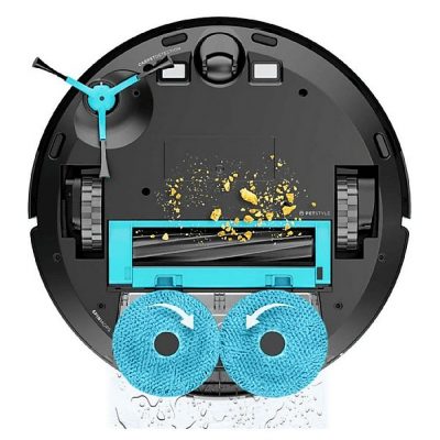 Robot aspirador - CECOTEC Conga 9590 Spin Revolution Ultra Power, 100 W, Depósito 500 ml, Autonomía 120 min, Multicolor