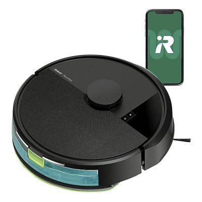 Robot aspirador - IROBOT 105 Combo, 120 W, Potencia de succión 7 kPa, Depósito 400 ml, Autonomía 120 min, Negro